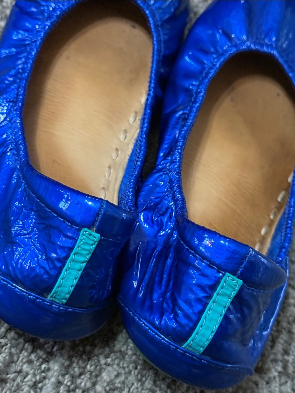 Tieks Metallic Royal Blue Ballet Flats - Picture 5 of 6